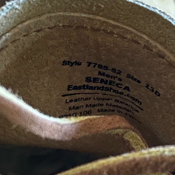 EASTLAND Leather Suede SENECA Camp Boot Mock Toe Brown Mens Size 13D NWT main image 4